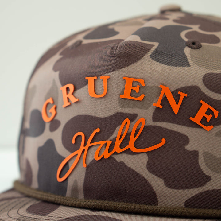 Gruene Hall Silicone Logo Bark Duck Camo Cap #256P