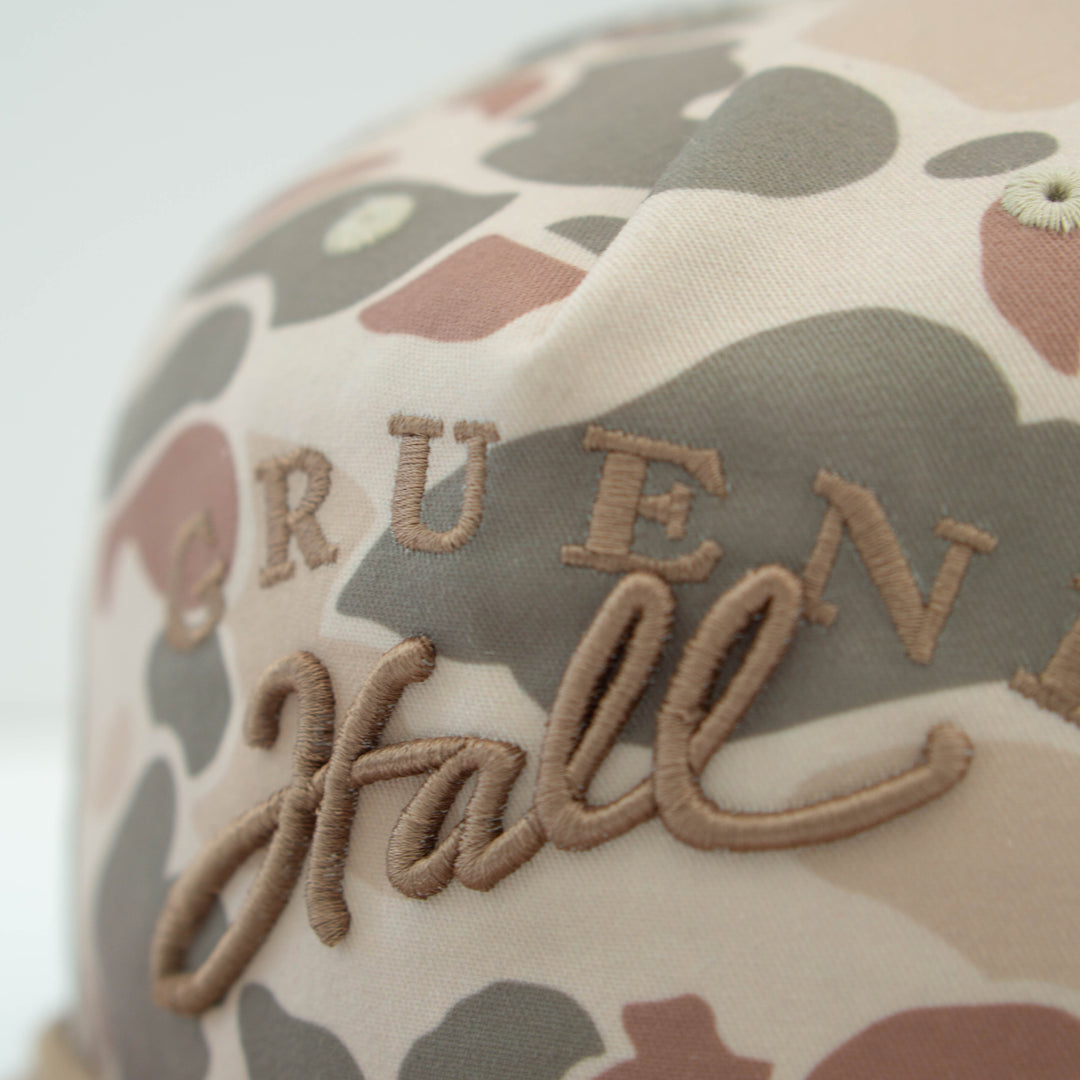 Gruene Hall 3D Embroidered Logo Harvest Duck Camo Rope Cap #256P