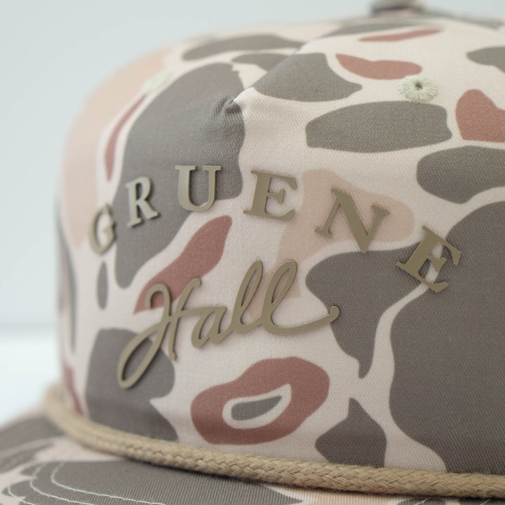 Gruene Hall Silicone Logo Harvest Duck Camo Cap #256P