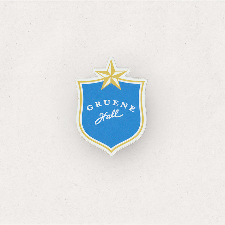 Gruene Hall Lone Star Shield Sticker