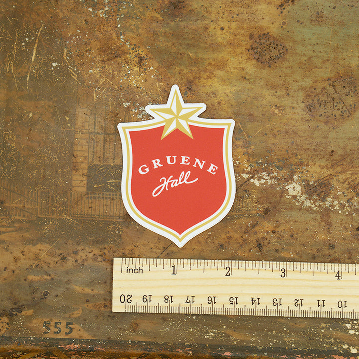 Gruene Hall Lone Star Shield Sticker