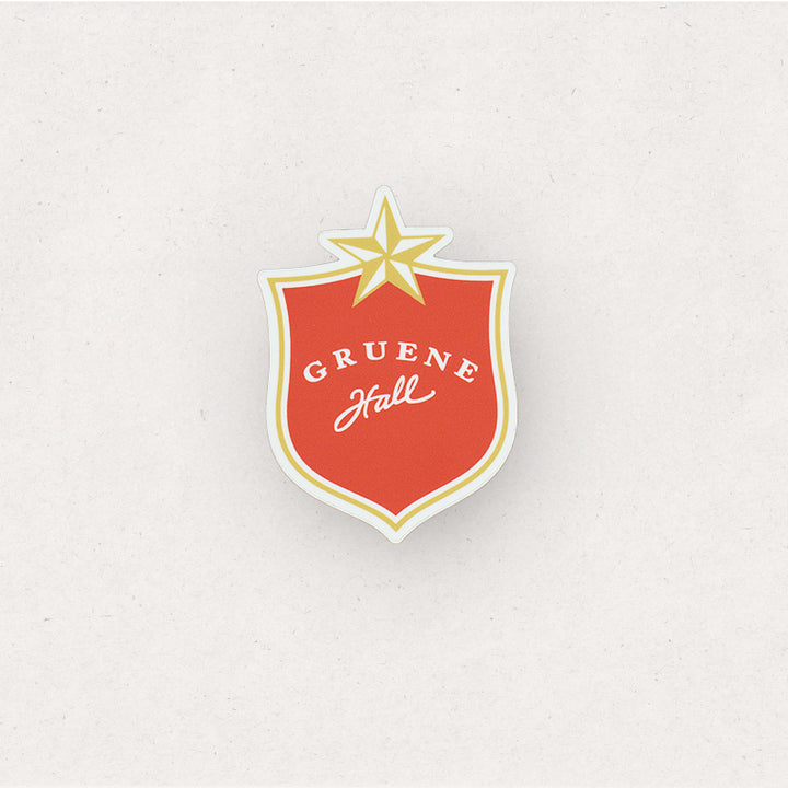 Gruene Hall Lone Star Shield Sticker