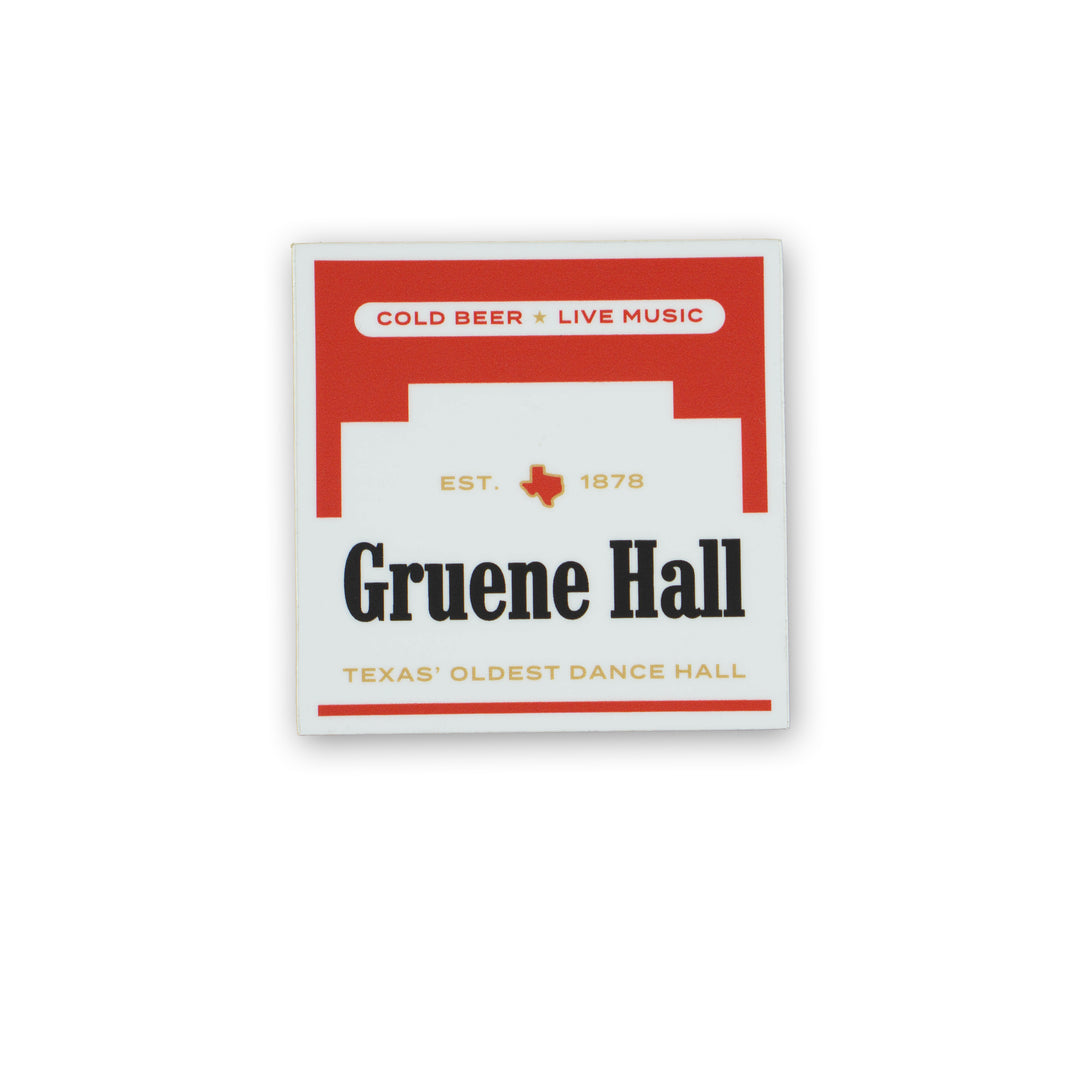 Gruene Hall Red Pack Sticker