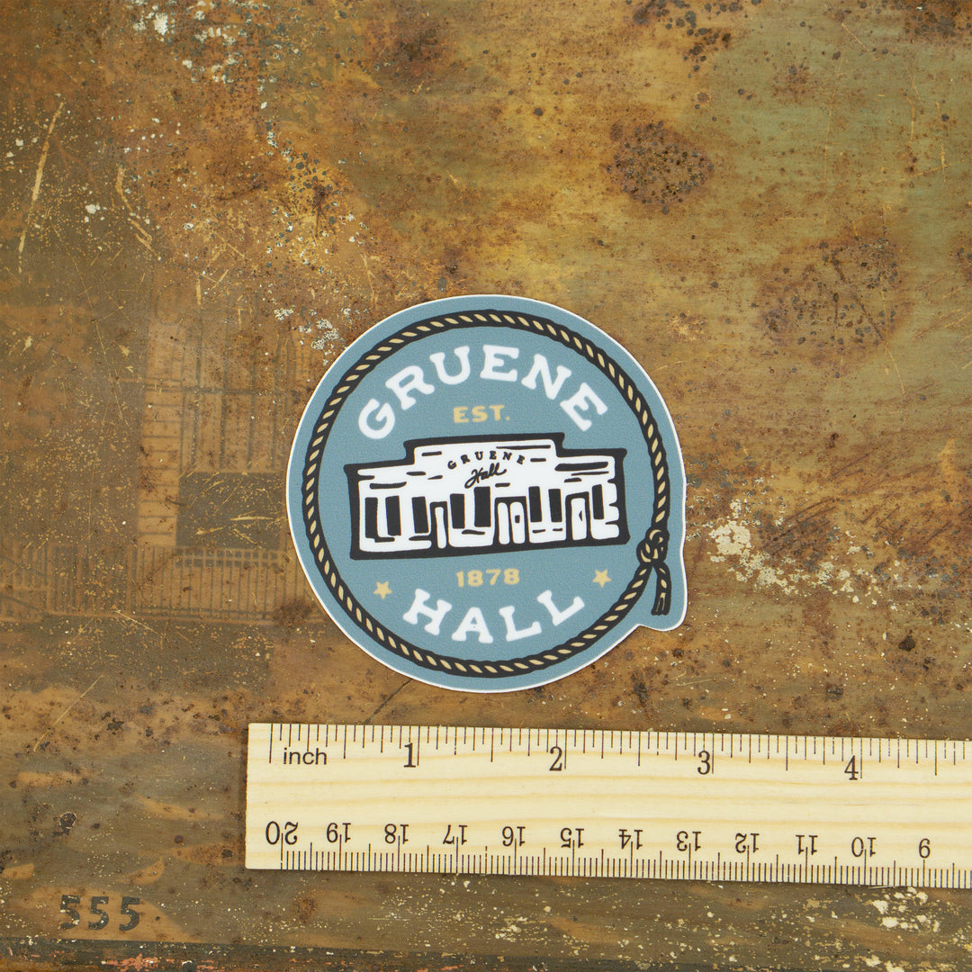 Gruene Hall Round Up Rope Sticker