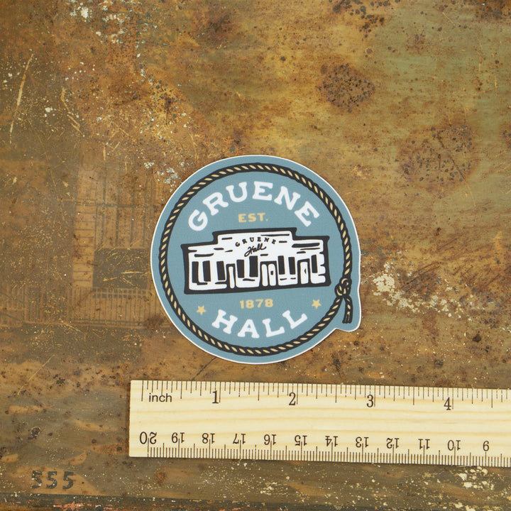 Gruene Hall Round Up Rope Sticker