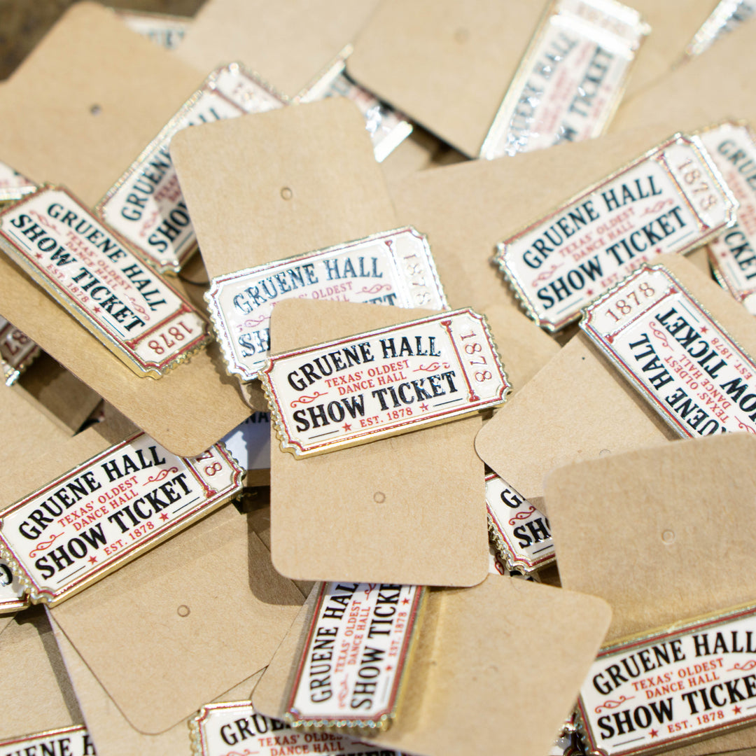 Gruene Hall Show Ticket Enamel Pin