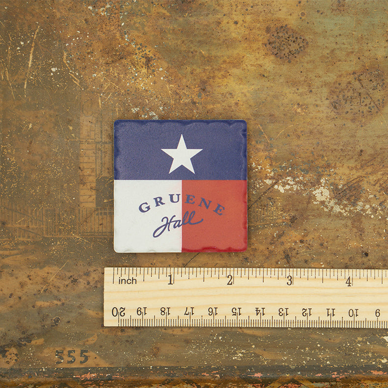 Gruene Hall Texas Flag Ceramic Magnet