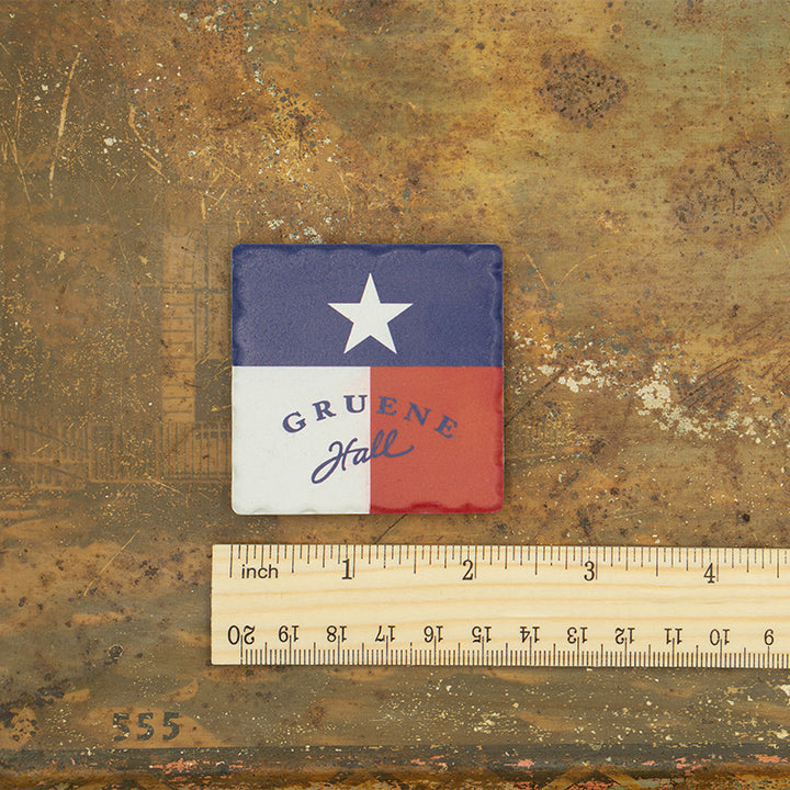 Gruene Hall Texas Flag Ceramic Magnet