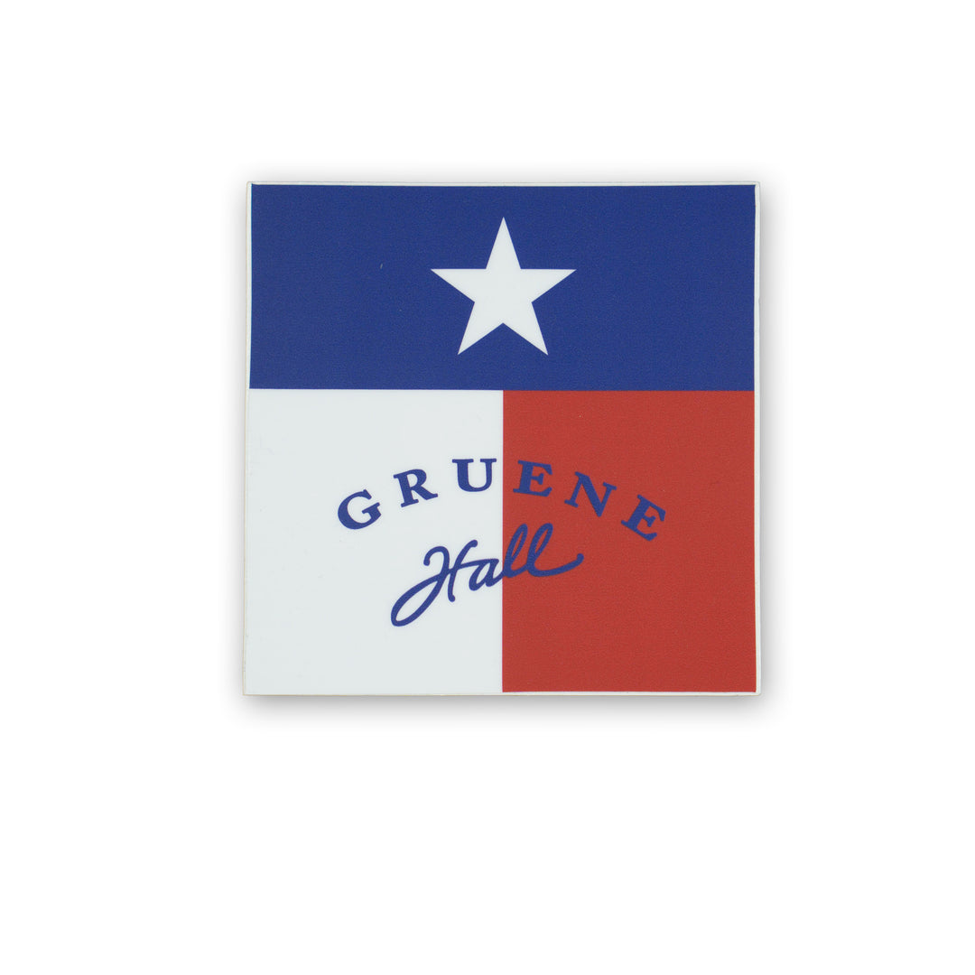 Gruene Hall Texas Flag Sticker