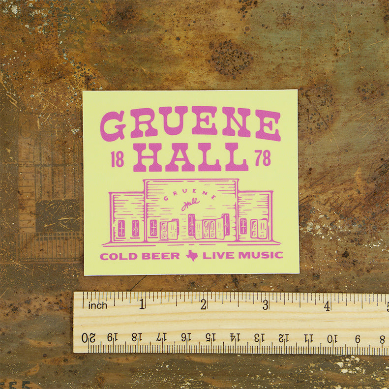 Gruene Hall Bright Rectangle Sticker