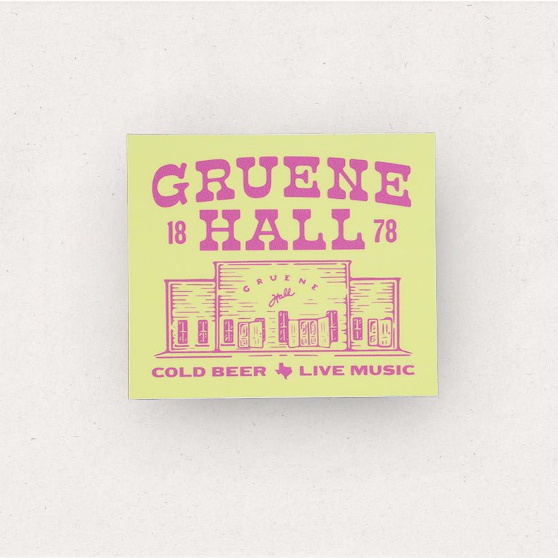 Gruene Hall Bright Rectangle Sticker