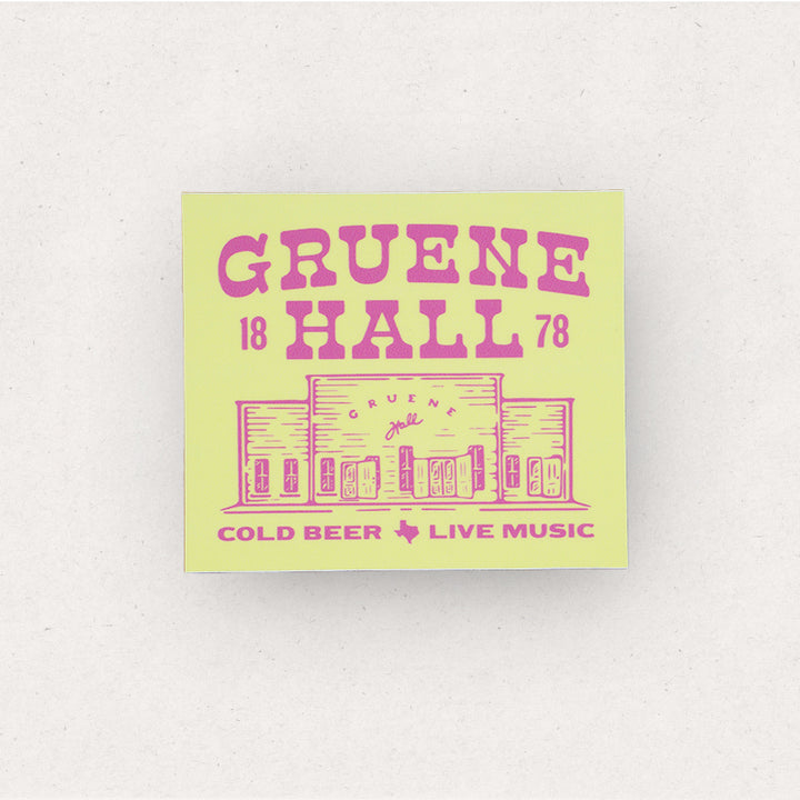 Gruene Hall Bright Rectangle Sticker