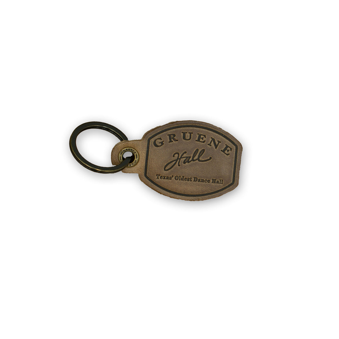 Gruene Hall Logo Leather Keychain
