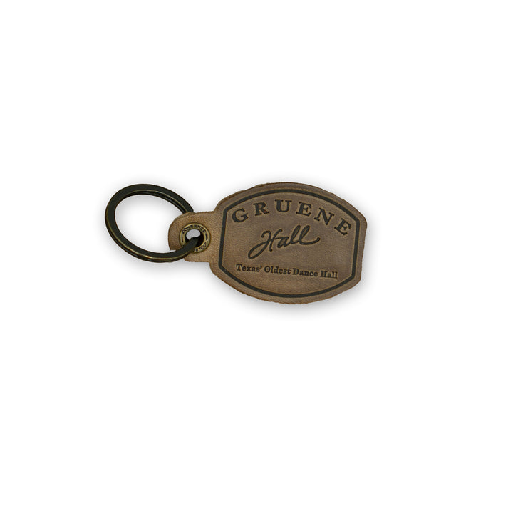 Gruene Hall Logo Leather Keychain