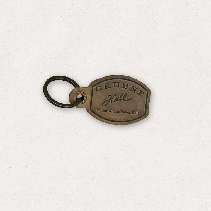 Gruene Hall Logo Leather Keychain