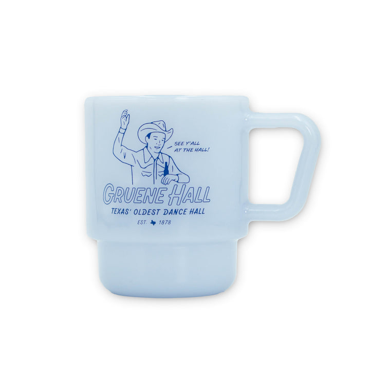 Gruene Hall Milk Glass Mug 8oz.