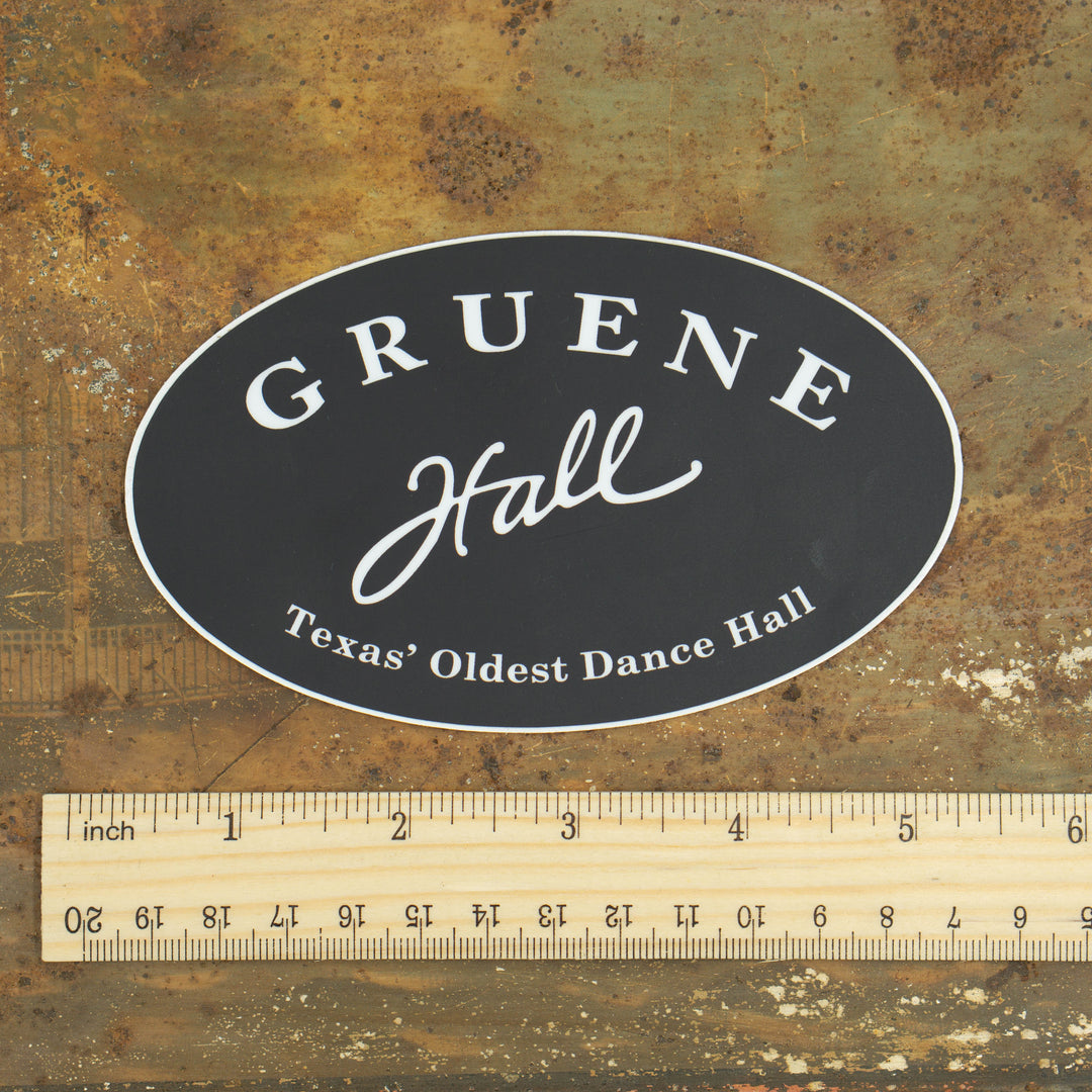 Oval Gruene Hall Logo Sticker