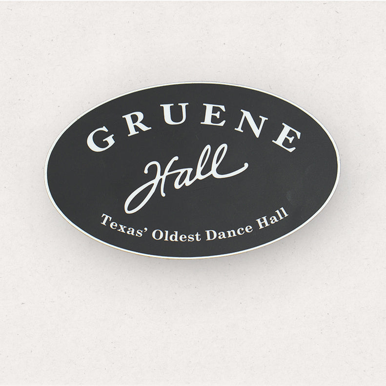 Oval Gruene Hall Logo Sticker