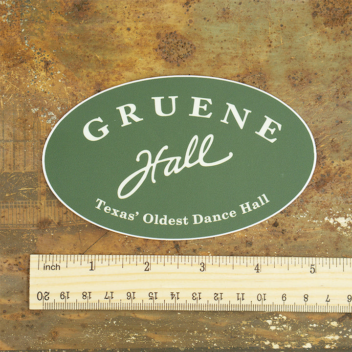 Oval Gruene Hall Logo Sticker