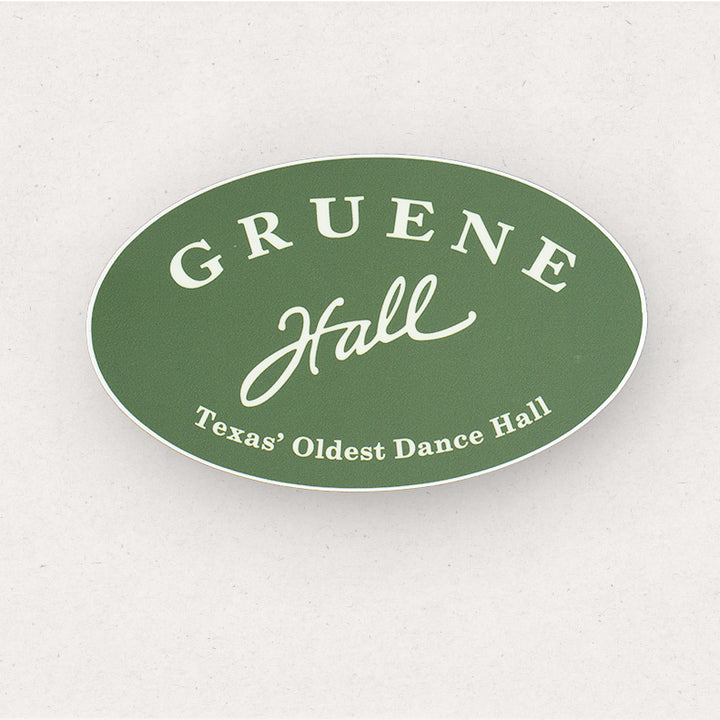 Oval Gruene Hall Logo Sticker