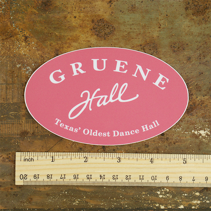 Oval Gruene Hall Logo Sticker