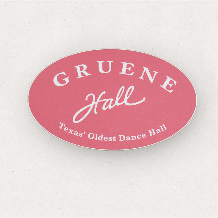 Oval Gruene Hall Logo Sticker