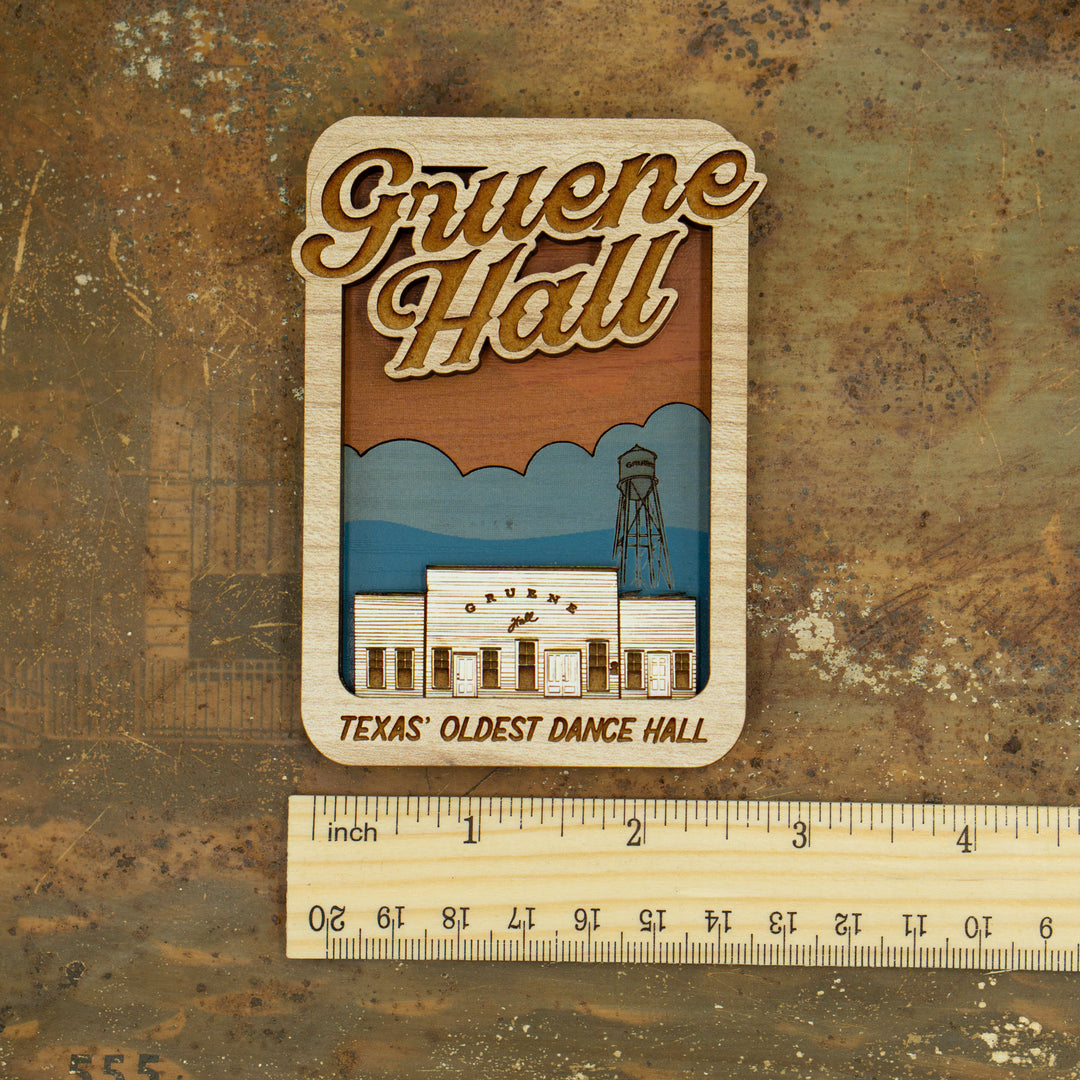 Gruene Hall 3D Wooden Magnet