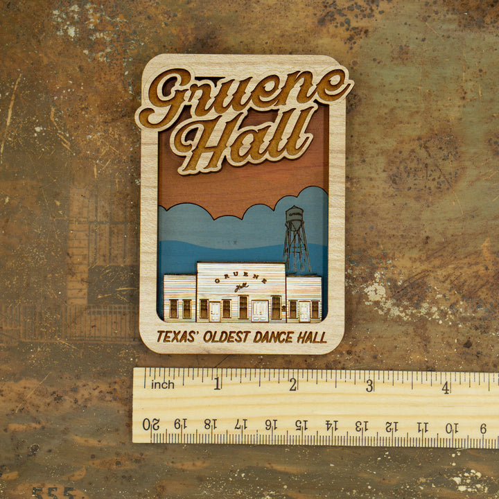 Gruene Hall 3D Wooden Magnet