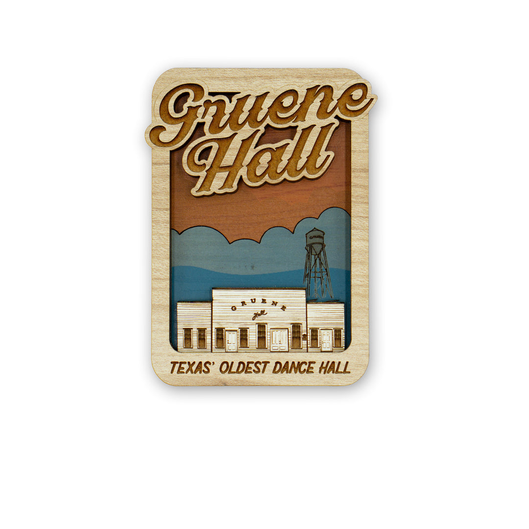 Gruene Hall 3D Wooden Magnet