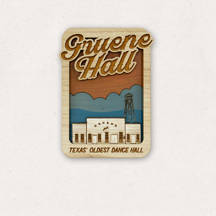 Gruene Hall 3D Wooden Magnet