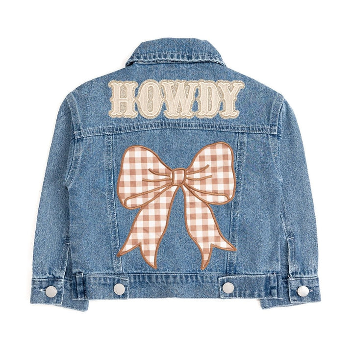 Kids Howdy Gingham Bow Patch Jacket
