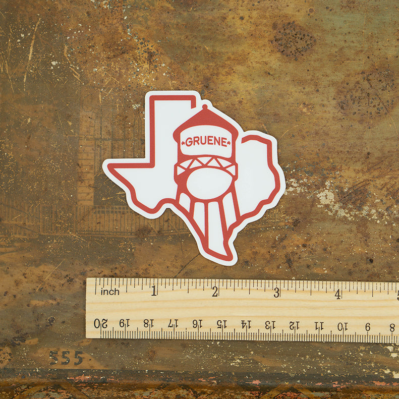 Gruene Watertower State Outline Sticker