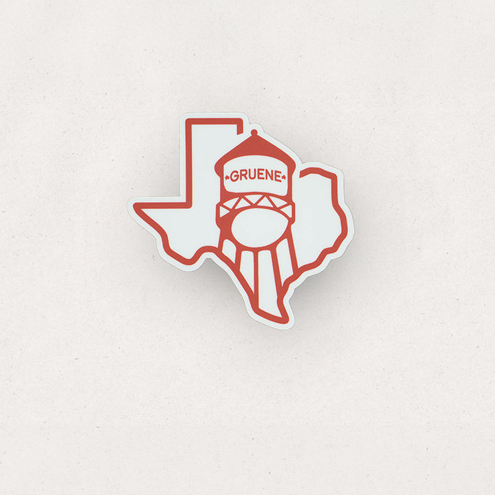 Gruene Watertower State Outline Sticker