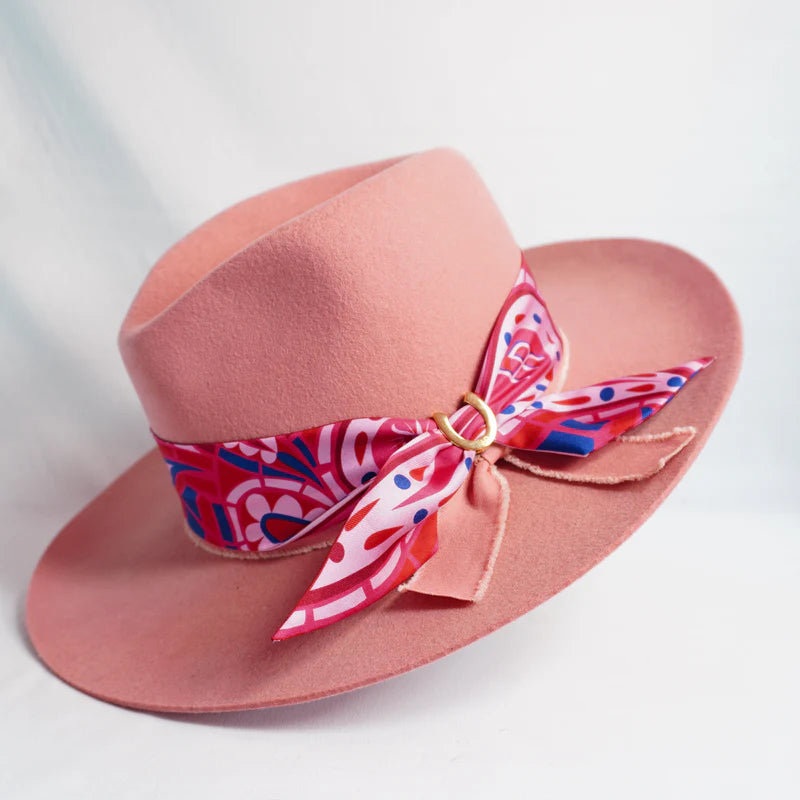 Fuchsia Paisley Silk Twilly #HRD-7253