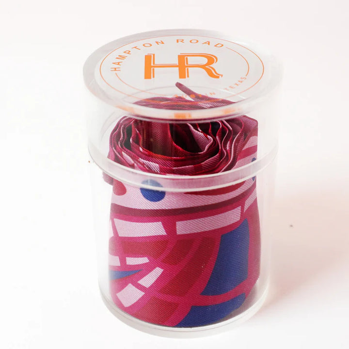 Fuchsia Paisley Silk Twilly #HRD-7253