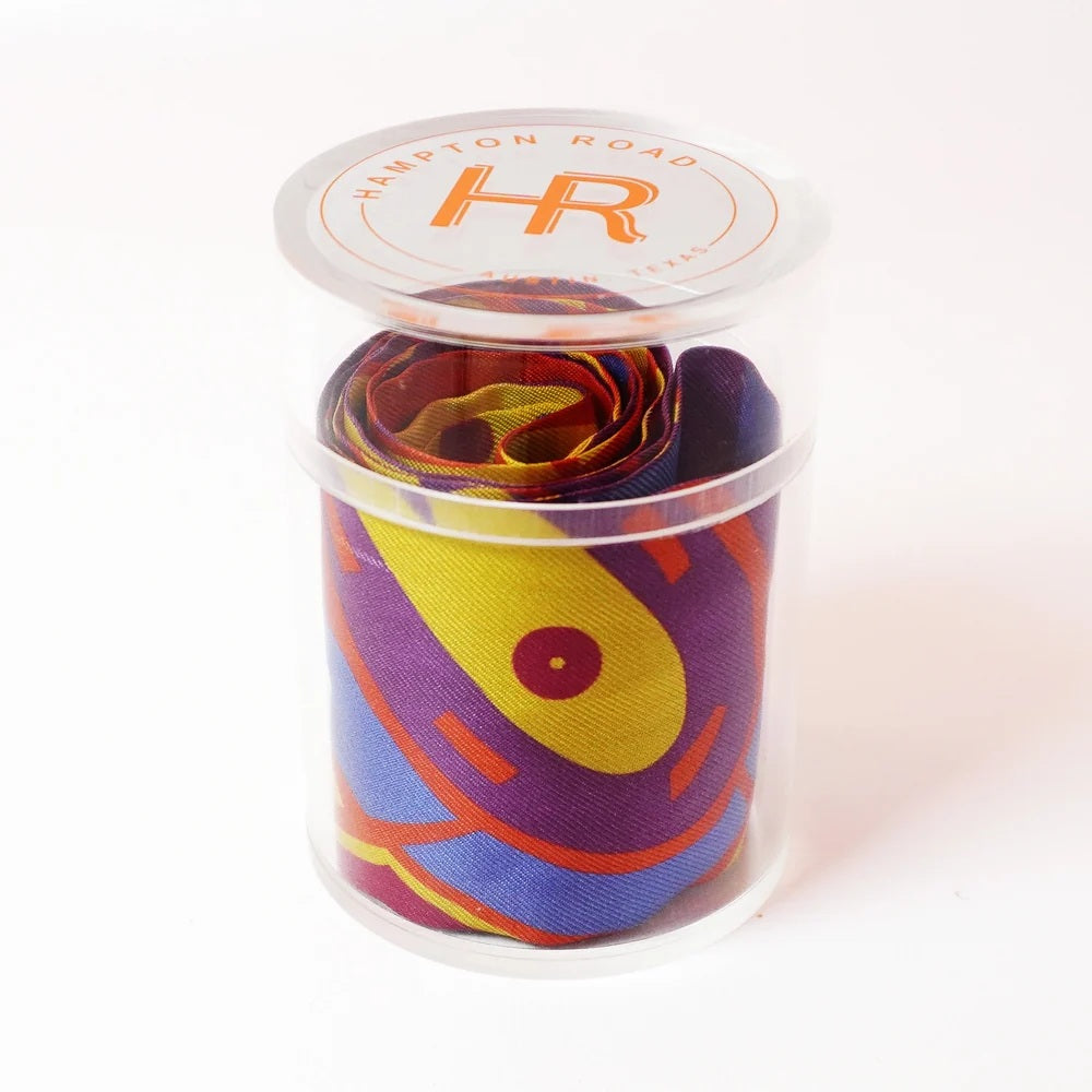 Orange Paisley Silk Twilly #HRD-7255