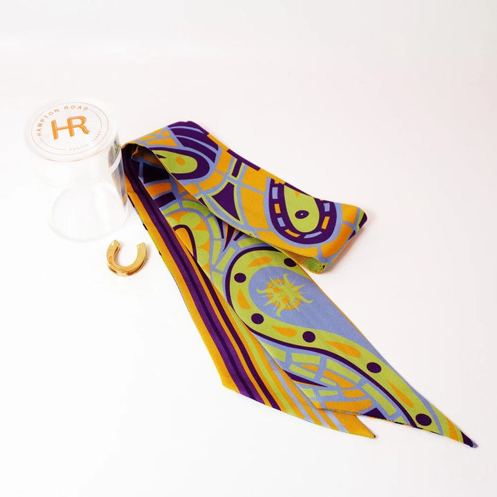 Green Paisley Silk Twilly #HRD-7256