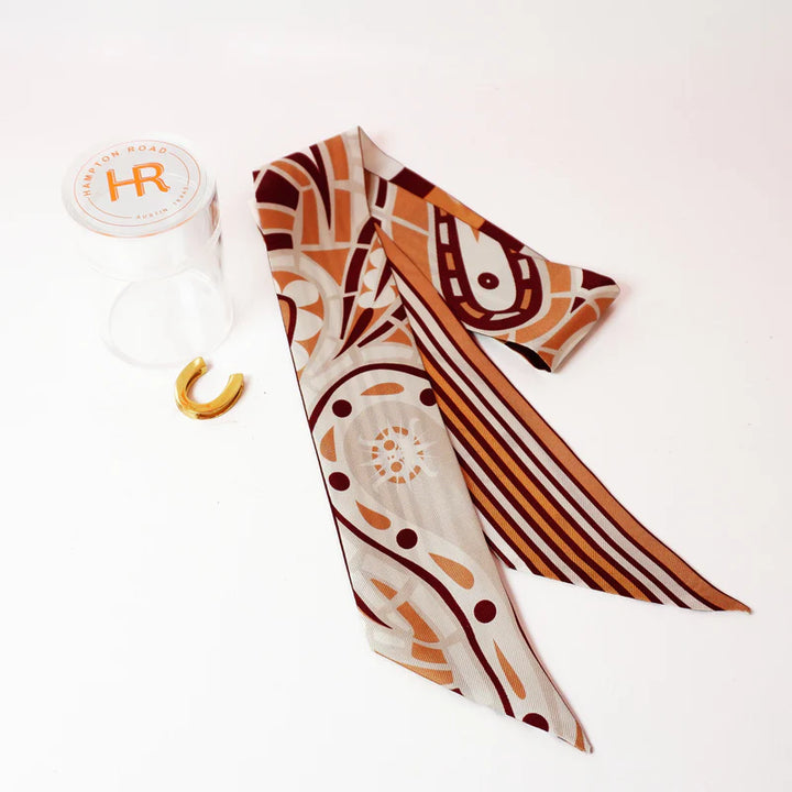 Crimson Paisley Silk Twilly #HRD-8423