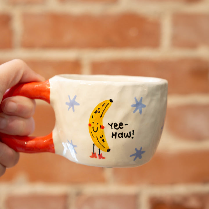 Yee-Haw Banana Fruits In Boots Mug