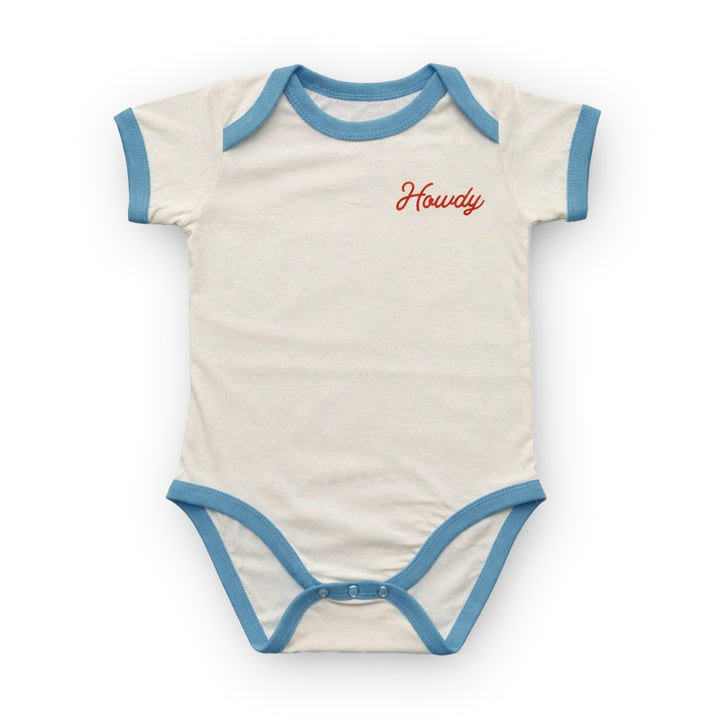 Howdy Vintage Ringer Onesie