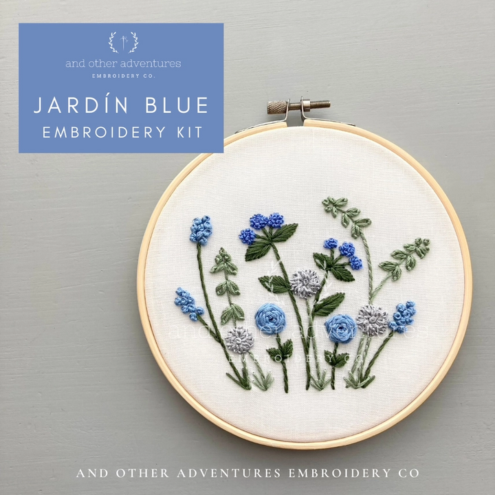 Jardin Blue Hand Embroidery Kit #4104WS