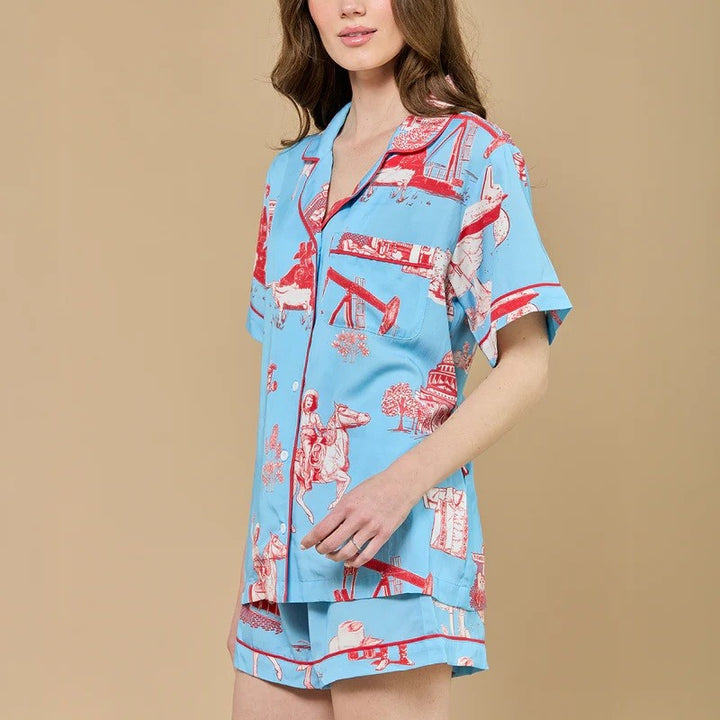 Texas Toile Pajama Set #KK2400