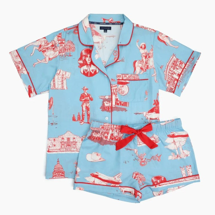 Texas Toile Pajama Set #KK2400