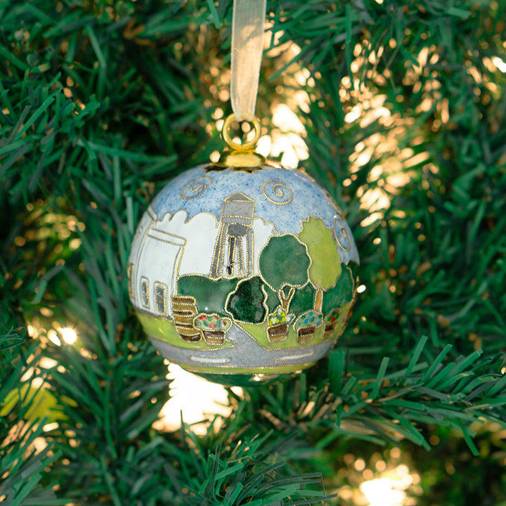 Gruene Vintage Red Truck Cloisonné Ornament #19127-O