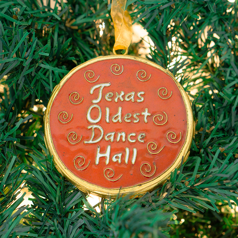 Gruene Hall Oldest Dance Hall Disk Cloisonné Ornament #19128-O