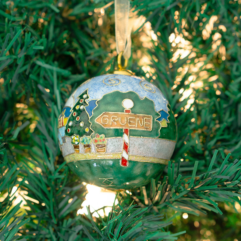 Cowboy Santa Vintage Truck Cloisonné Ornament #19132-O