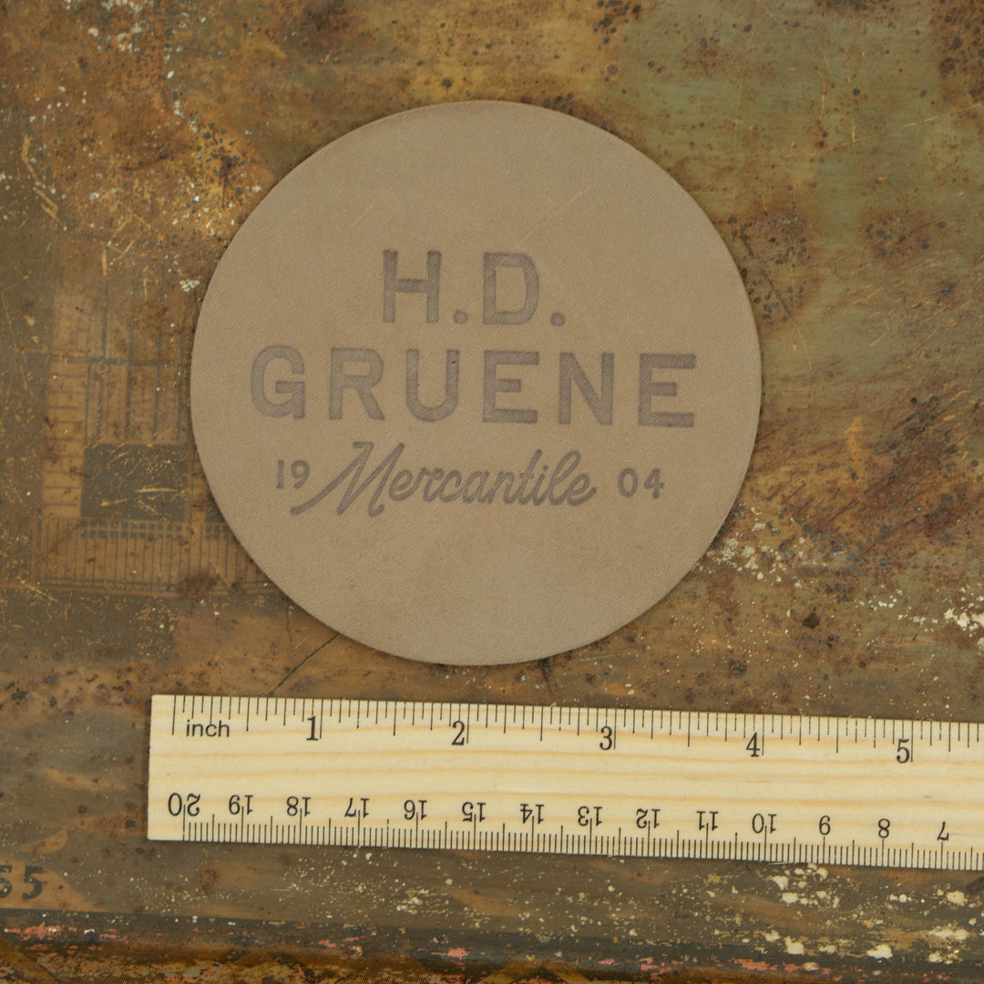 Merc Logo Leather Coaster