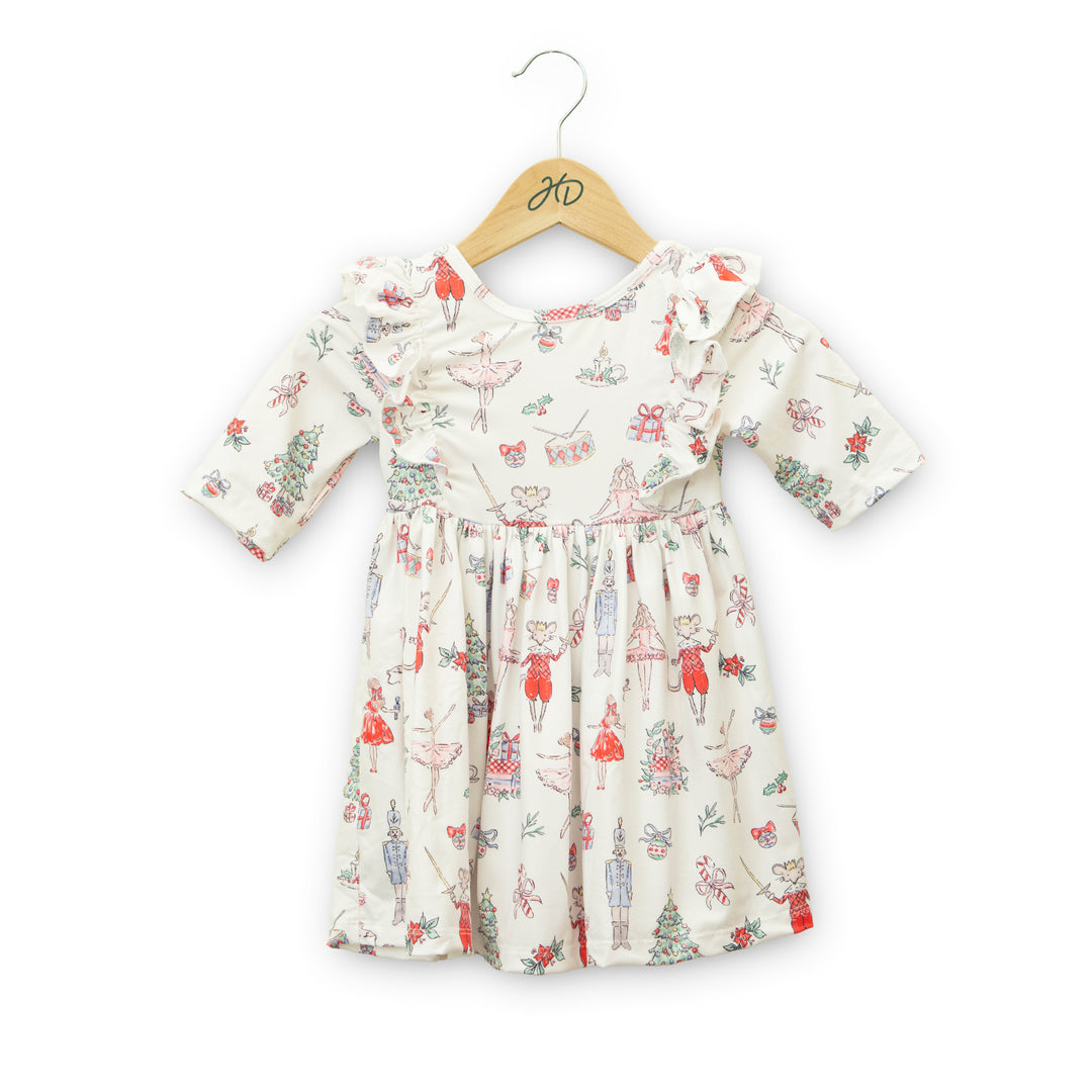 Clara's Christmas Ruffle Dress