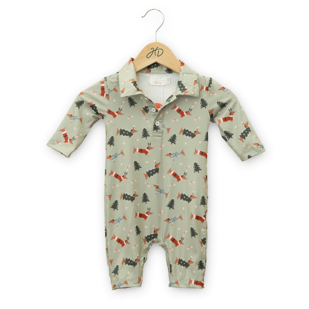 Dachshund Through the Snow Polo Onesie