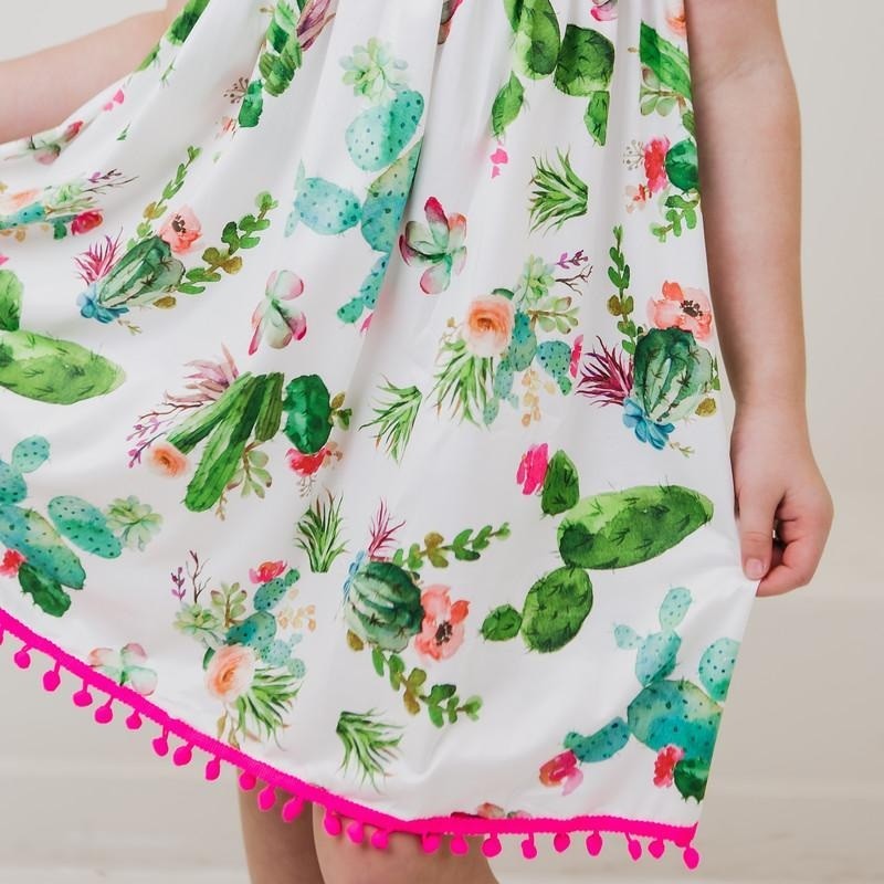 Kids Cactus Pom Pom Dress